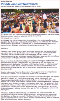 Plodda - Weltrekordversuch am 09.06.2012